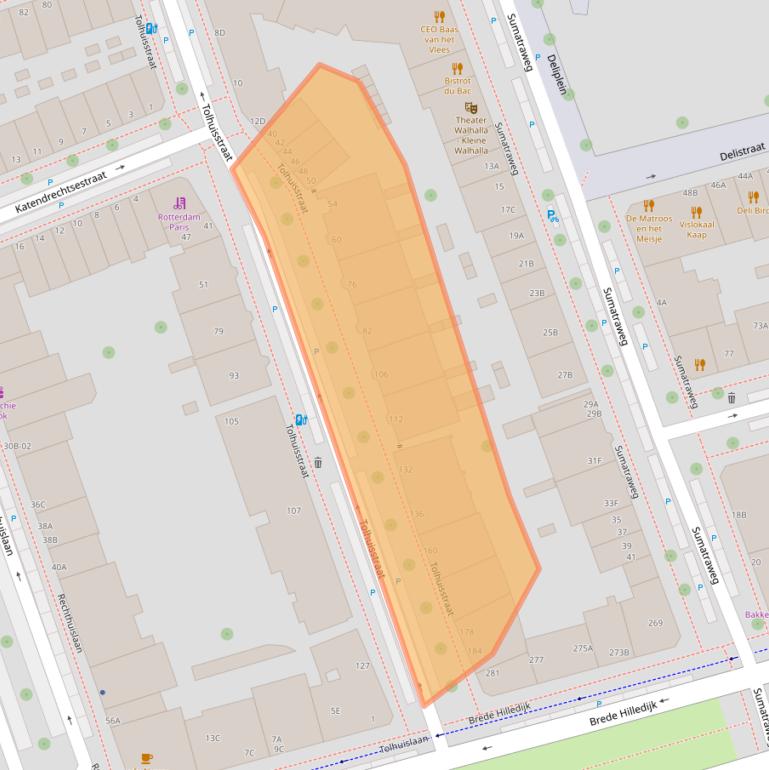 Kaart van postcodegebied 3072LV.