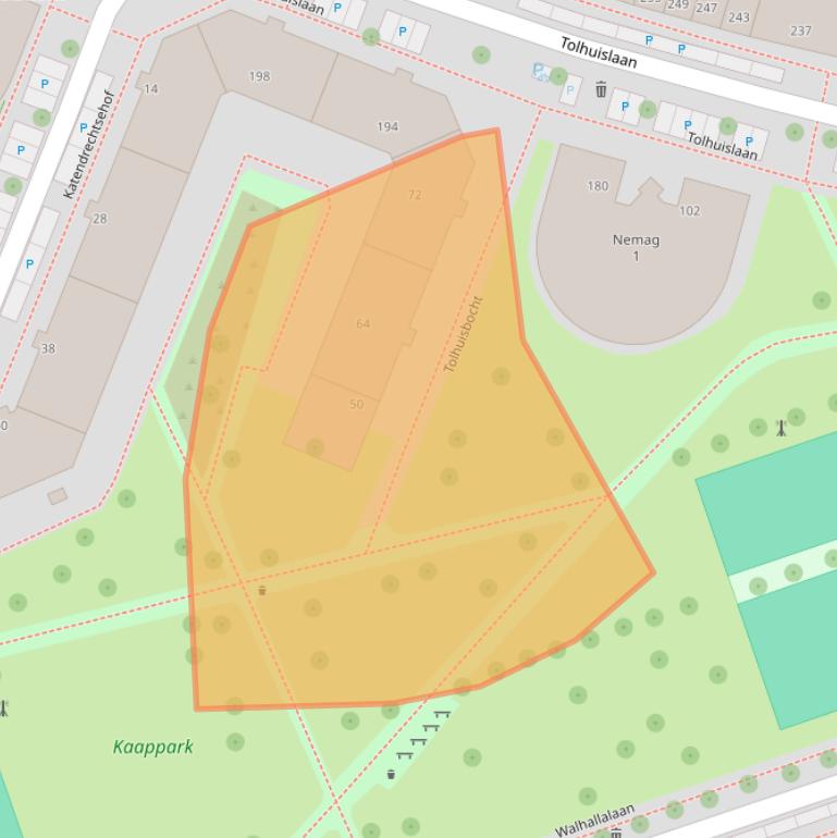 Kaart van postcodegebied 3072LW.