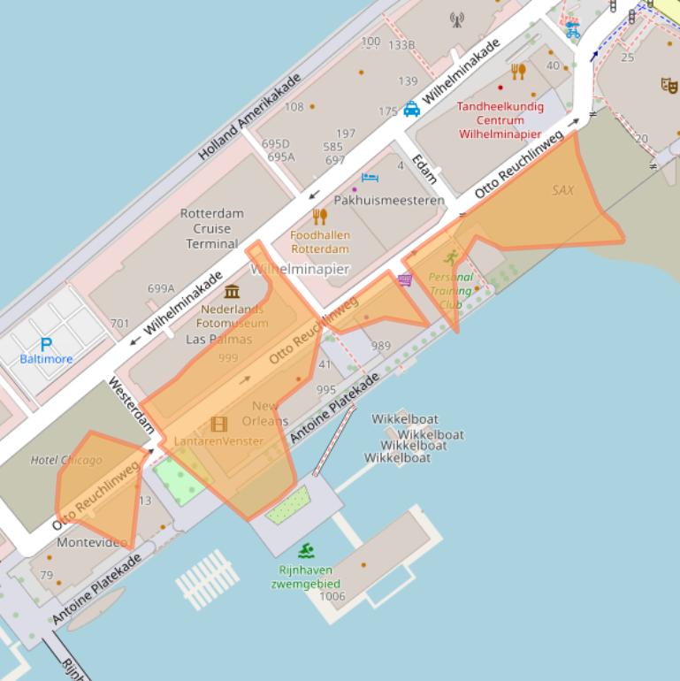 Kaart van postcodegebied 3072MD.