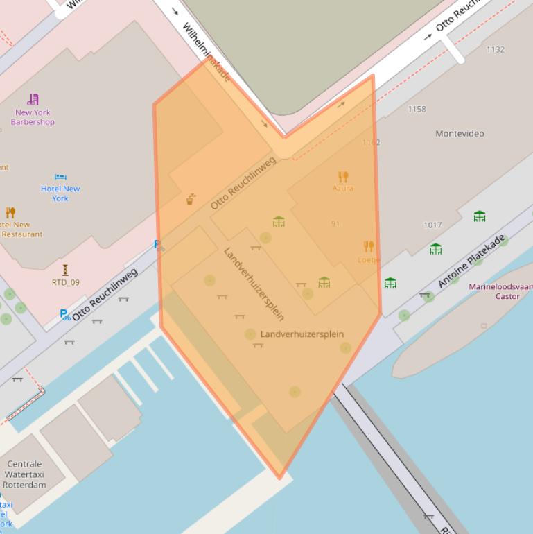 Kaart van postcodegebied 3072MH.