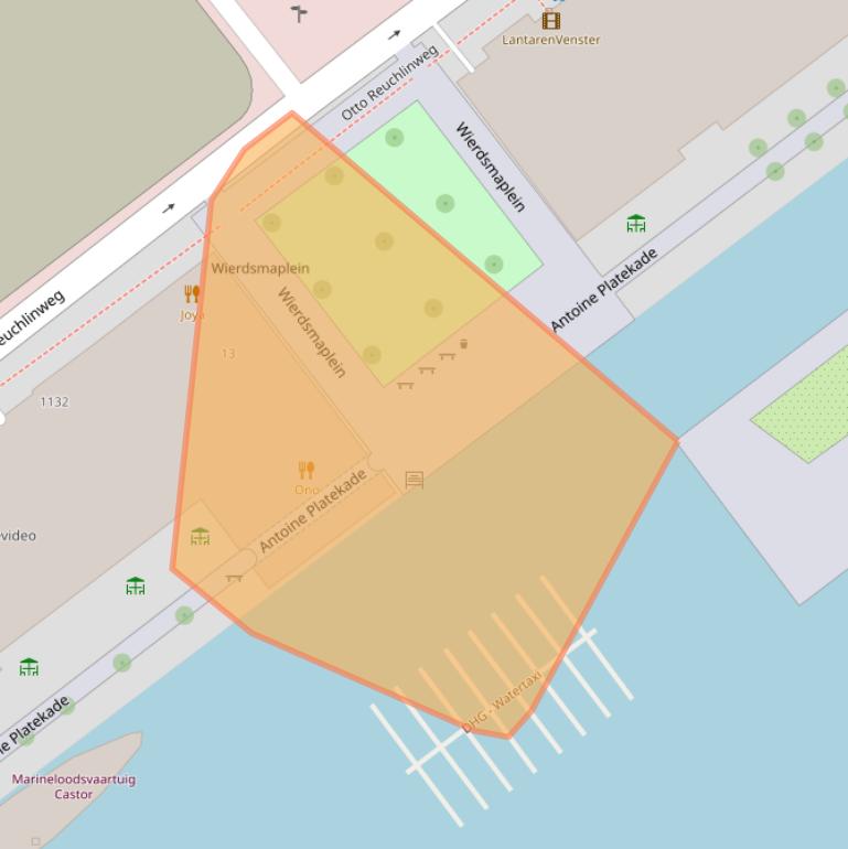 Kaart van postcodegebied 3072MJ.