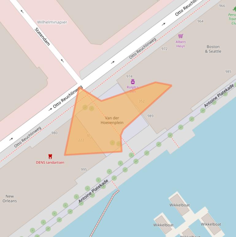 Kaart van postcodegebied 3072MK.