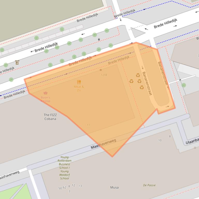 Kaart van postcodegebied 3072NA.