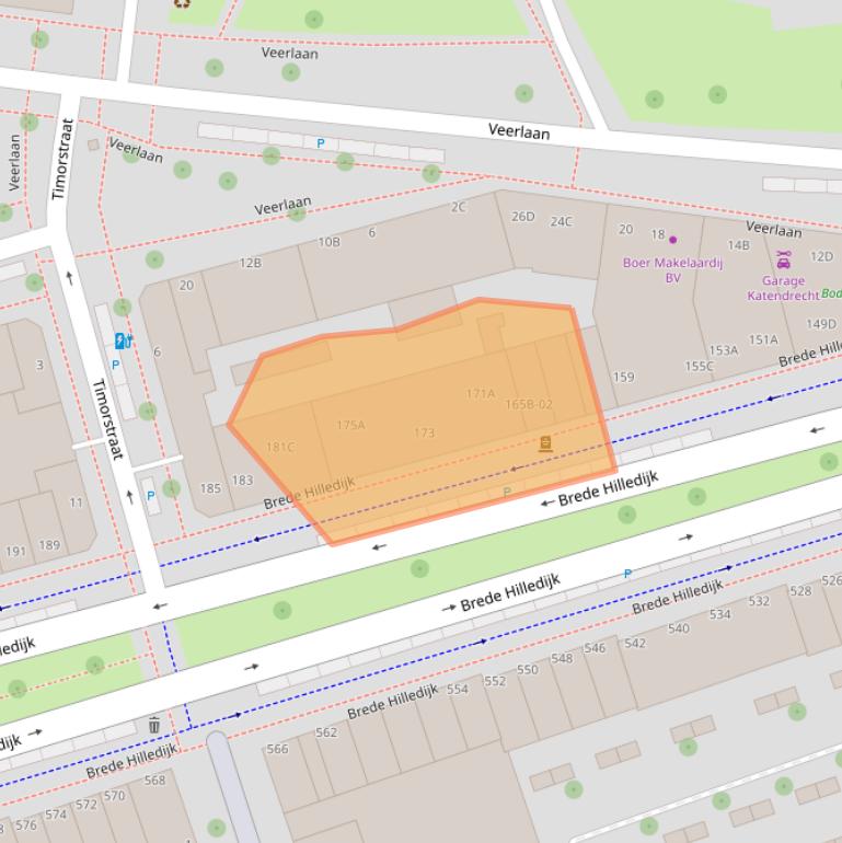 Kaart van postcodegebied 3072NC.