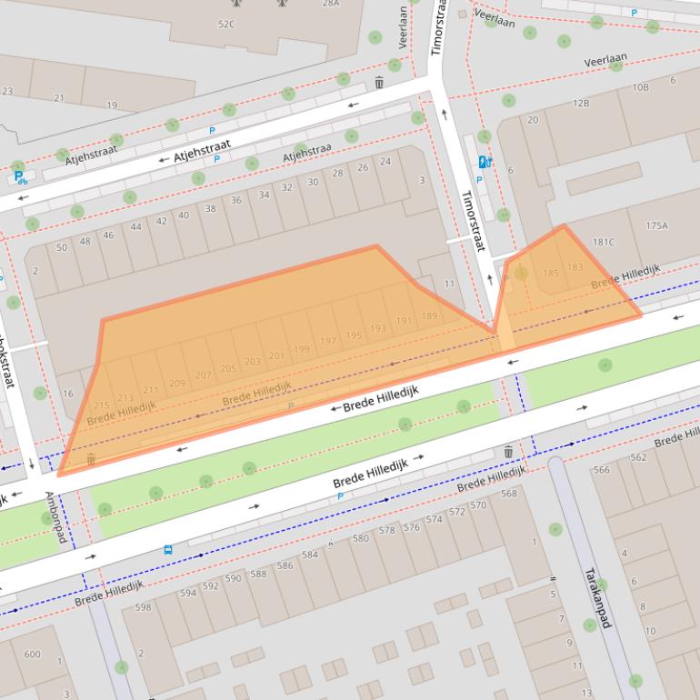 Kaart van postcodegebied 3072ND.