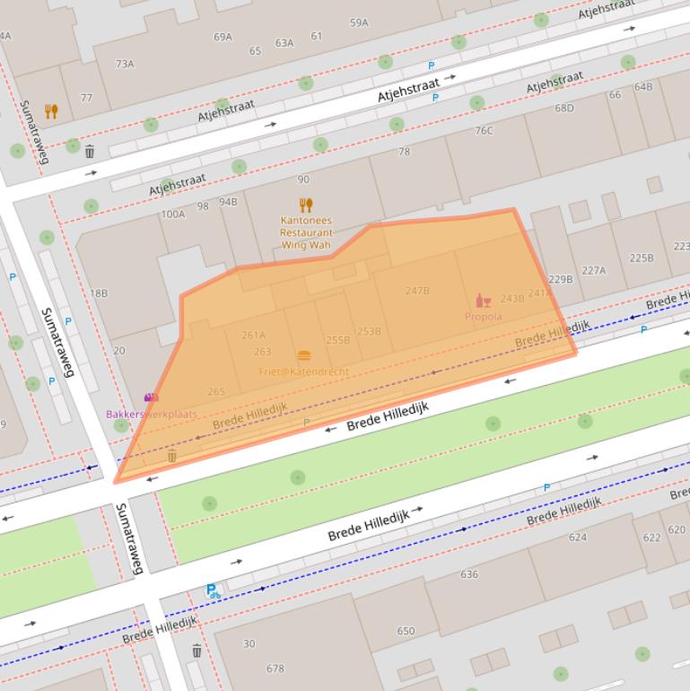 Kaart van postcodegebied 3072NH.