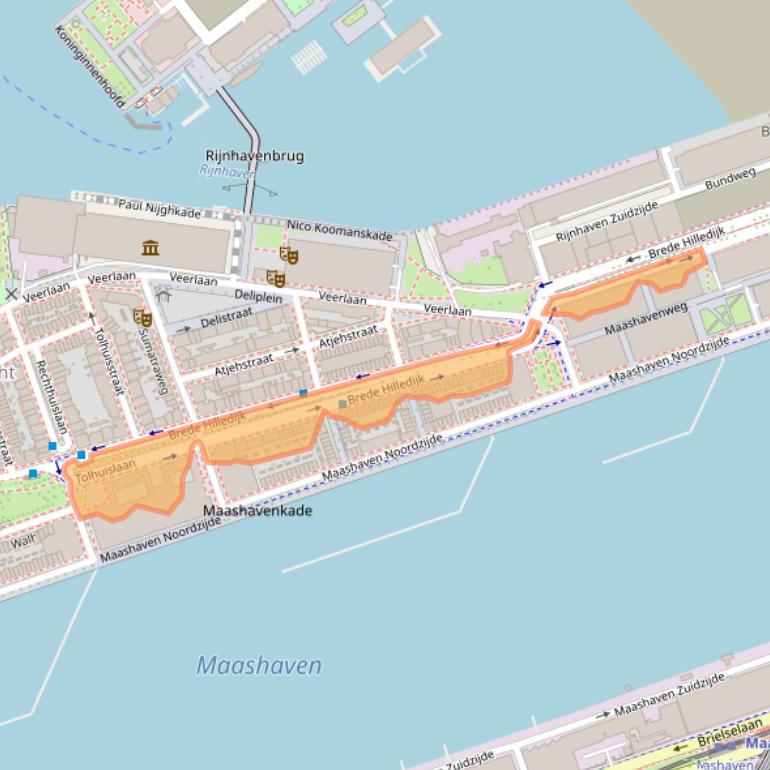 Kaart van postcodegebied 3072NK.