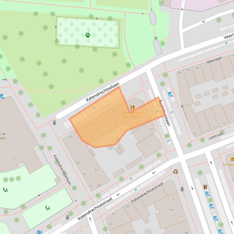 Kaart van postcodegebied 3072NM.