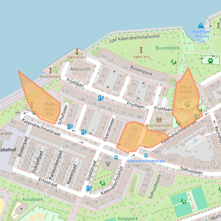 Kaart van postcodegebied 3072NS.