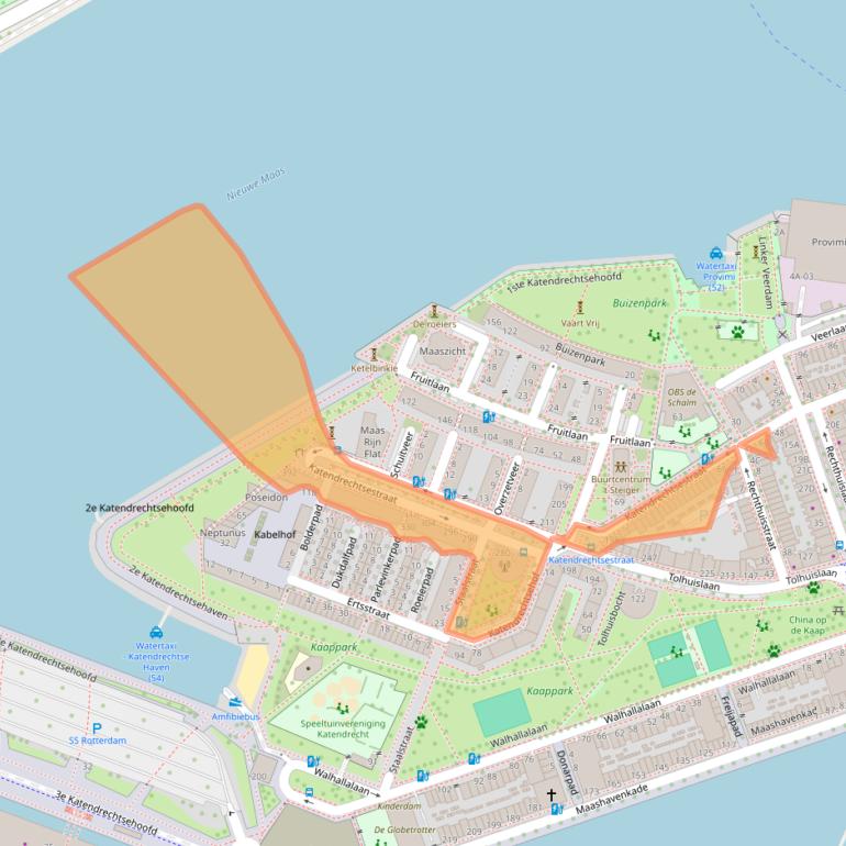 Kaart van postcodegebied 3072NX.