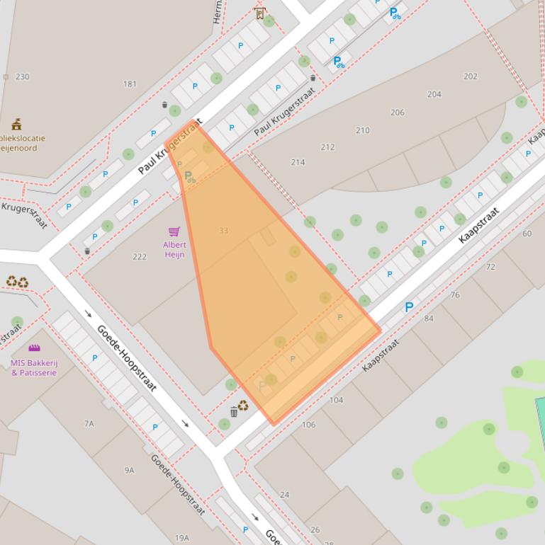 Kaart van postcodegebied 3072PG.