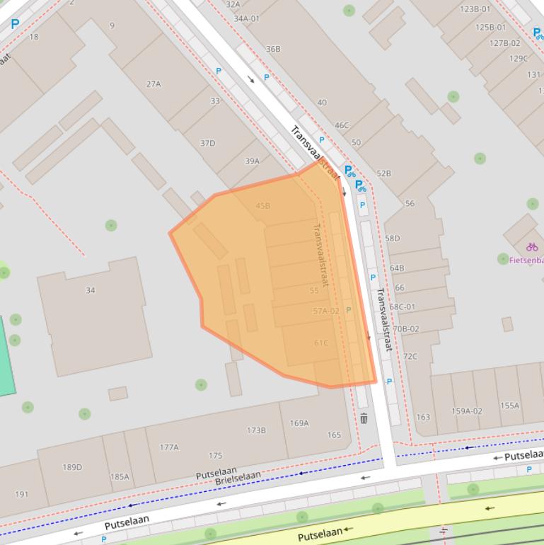 Kaart van postcodegebied 3072PS.