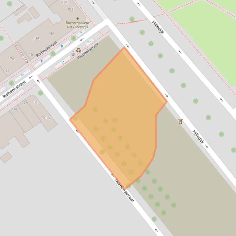 Kaart van postcodegebied 3072RG.