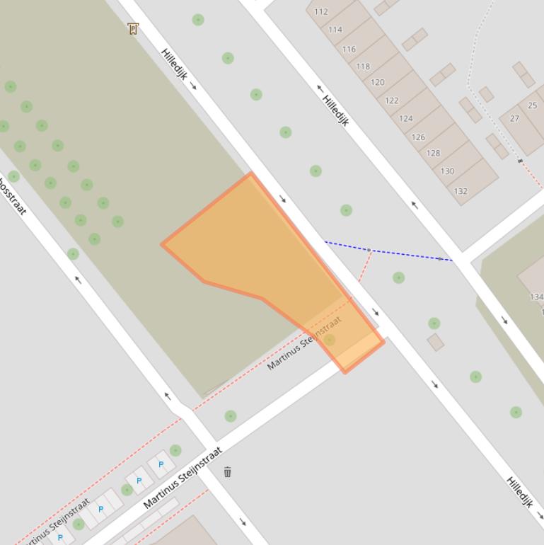 Kaart van postcodegebied 3072RJ.