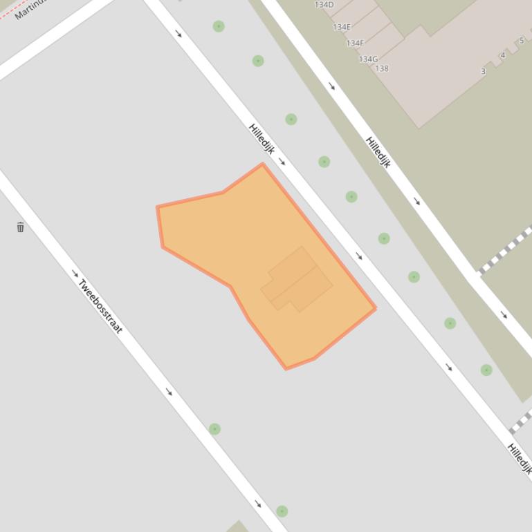 Kaart van postcodegebied 3072RL.