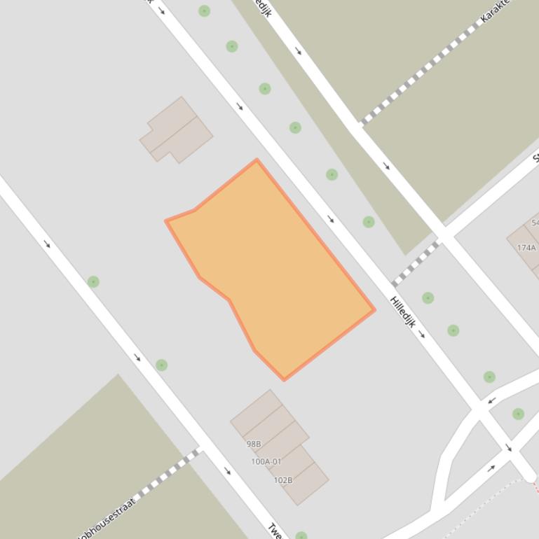 Kaart van postcodegebied 3072RM.