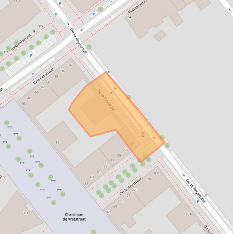 Kaart van postcodegebied 3072TC.