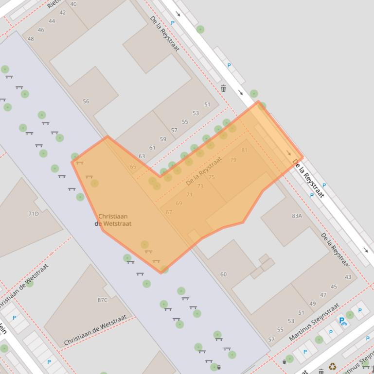 Kaart van postcodegebied 3072TE.