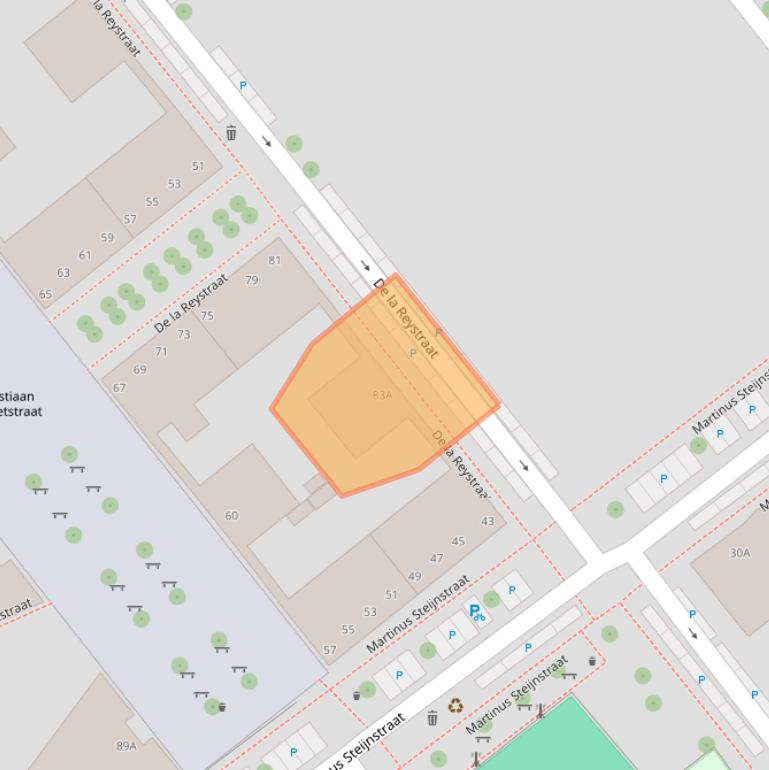 Kaart van postcodegebied 3072TG.