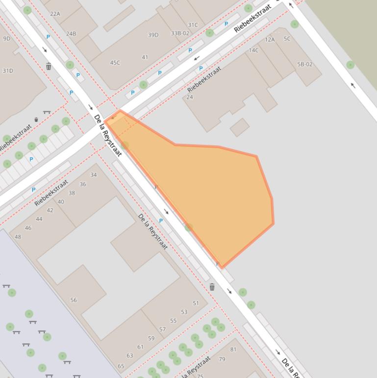 Kaart van postcodegebied 3072TK.