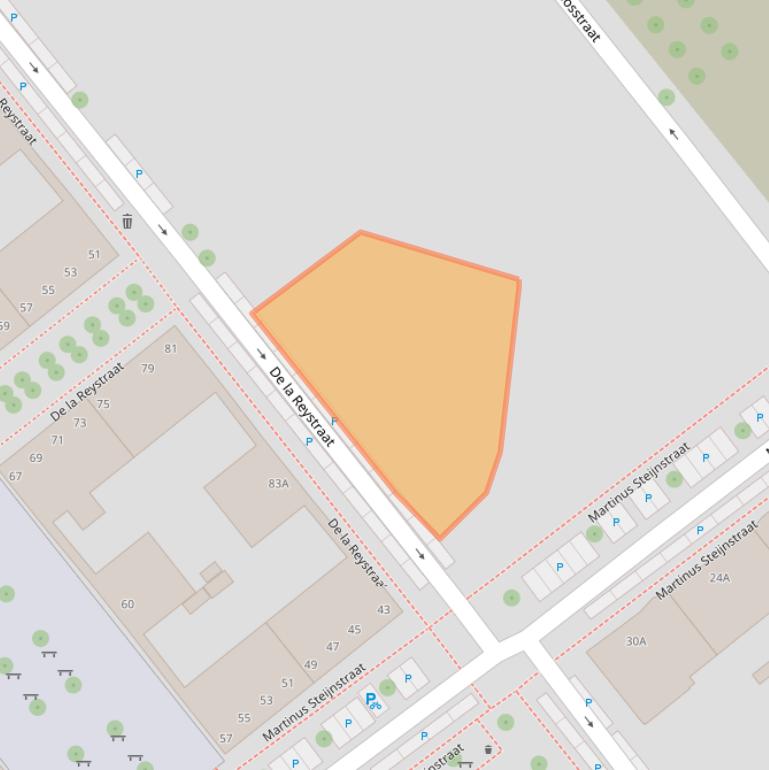 Kaart van postcodegebied 3072TL.