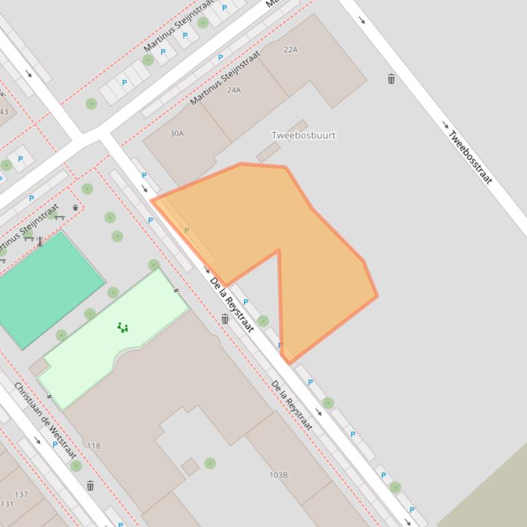 Kaart van postcodegebied 3072TM.