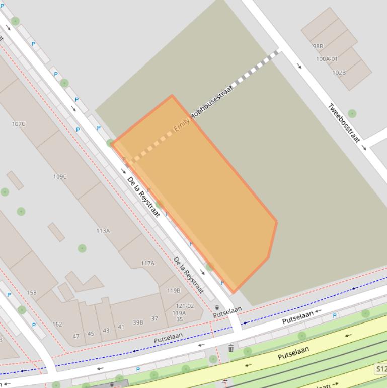 Kaart van postcodegebied 3072TP.