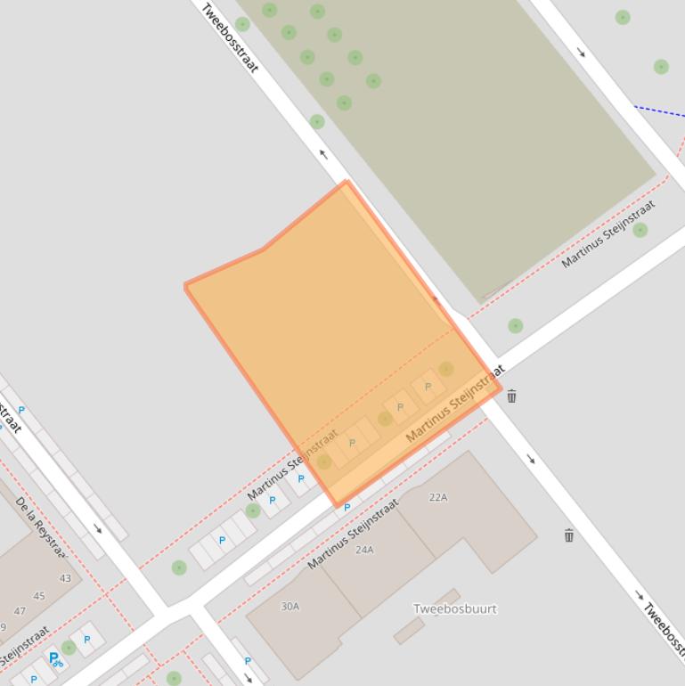 Kaart van postcodegebied 3072TR.