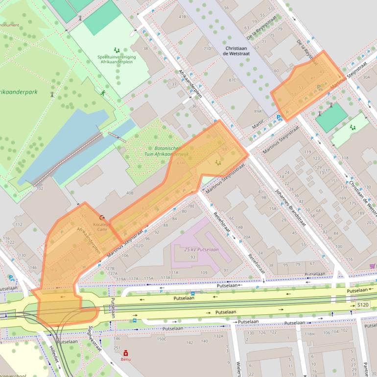 Kaart van postcodegebied 3072TS.