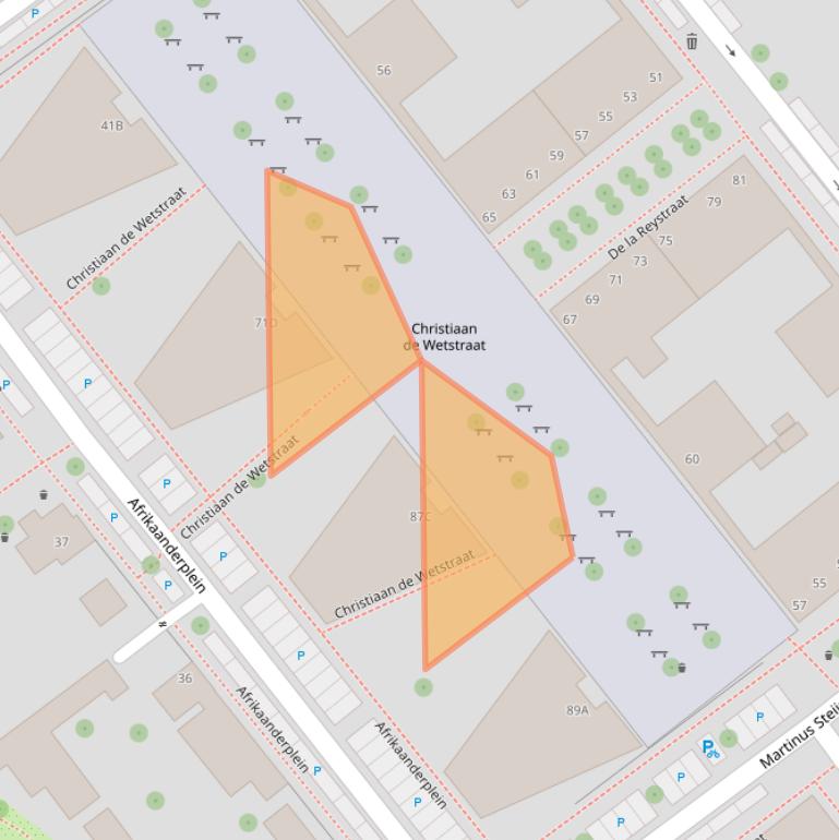 Kaart van postcodegebied 3072VC.