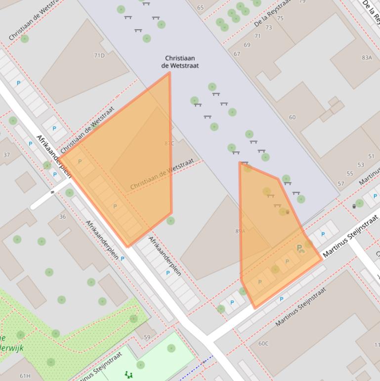 Kaart van postcodegebied 3072VD.