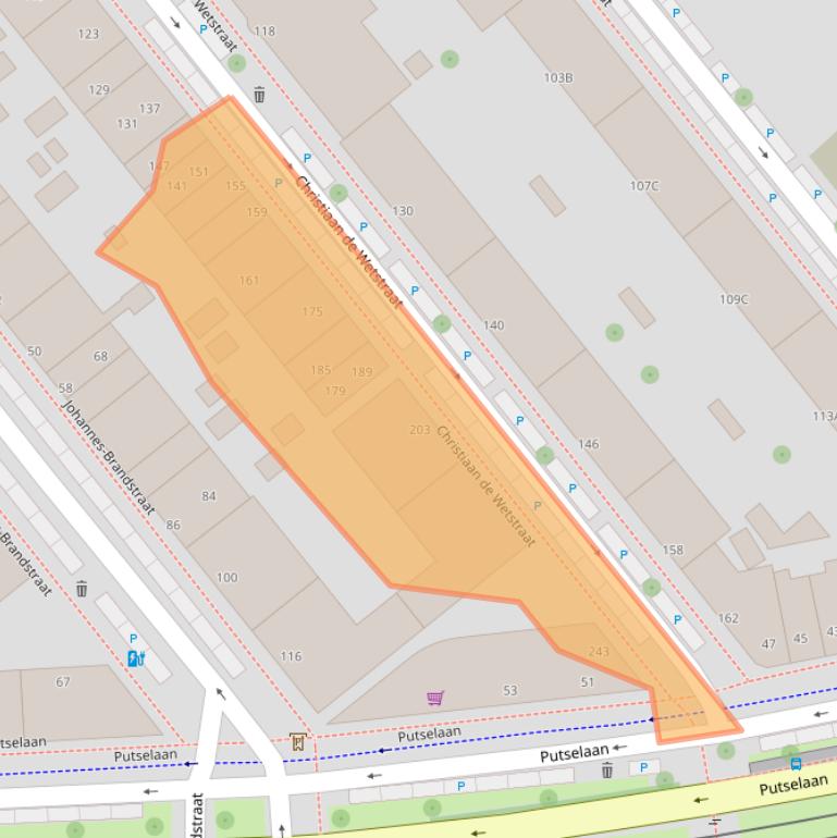 Kaart van postcodegebied 3072VH.