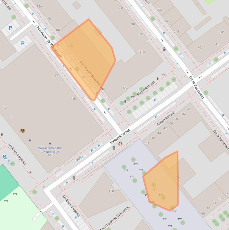 Kaart van postcodegebied 3072VK.