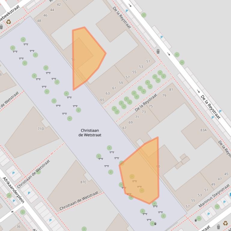 Kaart van postcodegebied 3072VL.