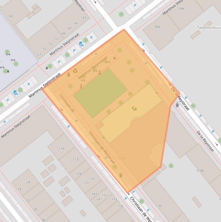 Kaart van postcodegebied 3072VP.