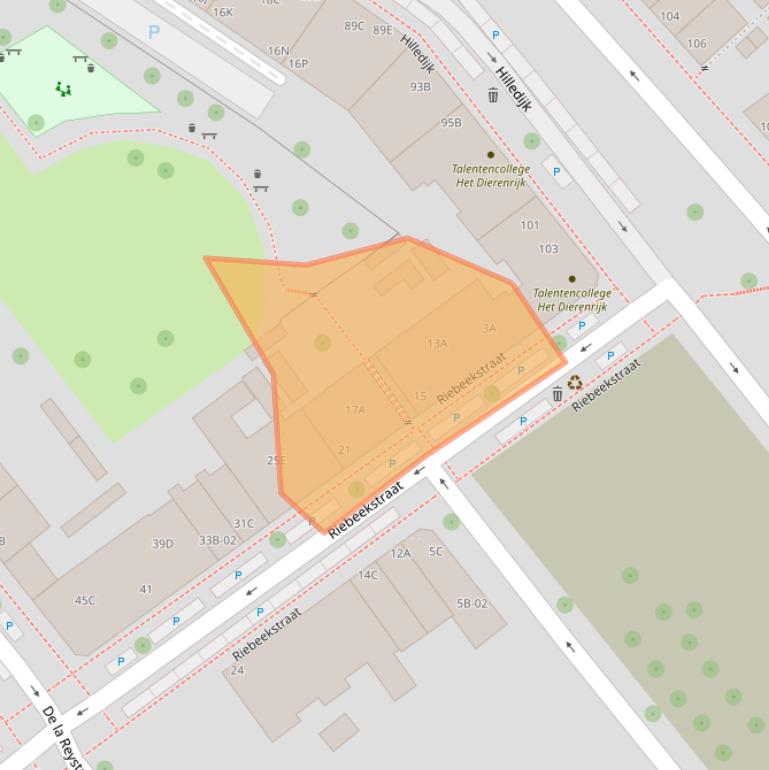 Kaart van postcodegebied 3072VS.
