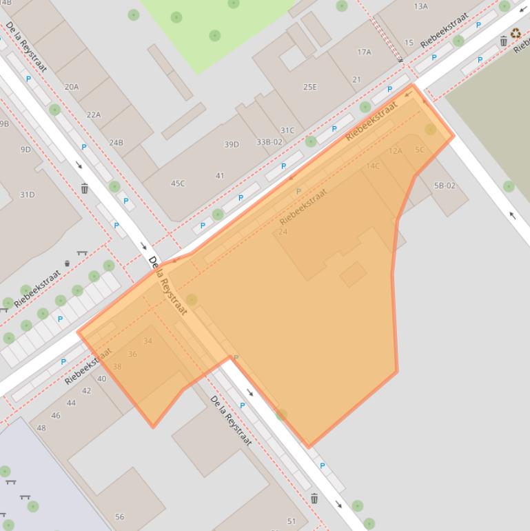 Kaart van postcodegebied 3072VW.