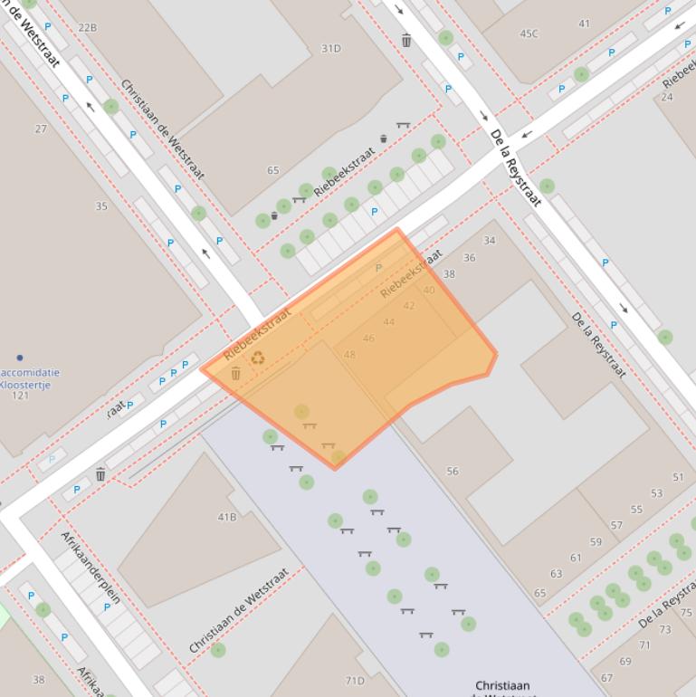 Kaart van postcodegebied 3072VX.