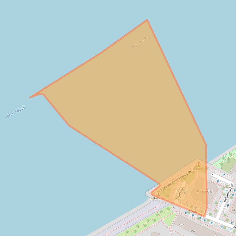 Kaart van postcodegebied 3072WB.