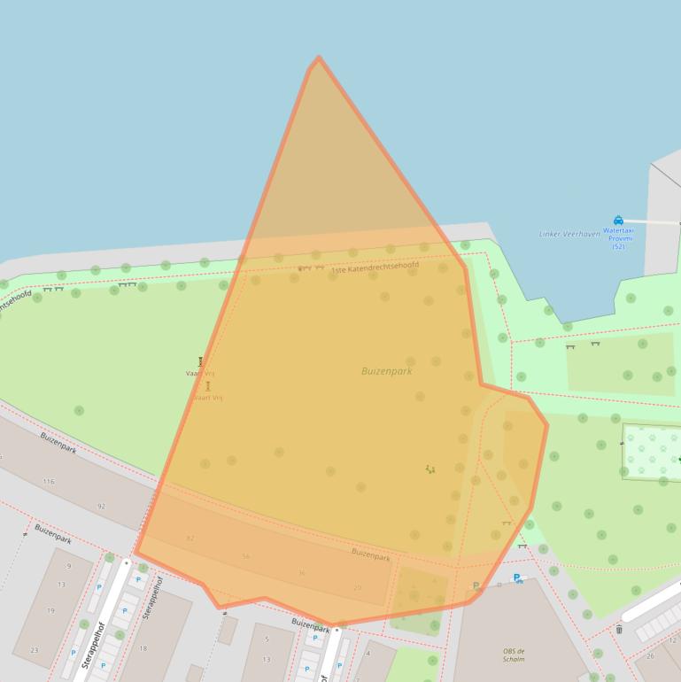 Kaart van postcodegebied 3072WG.