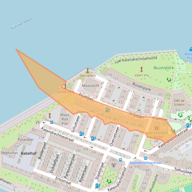 Kaart van postcodegebied 3072WK.