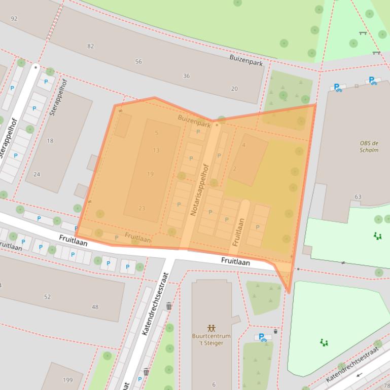 Kaart van postcodegebied 3072WL.