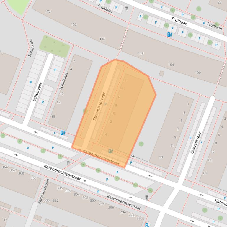 Kaart van postcodegebied 3072WT.