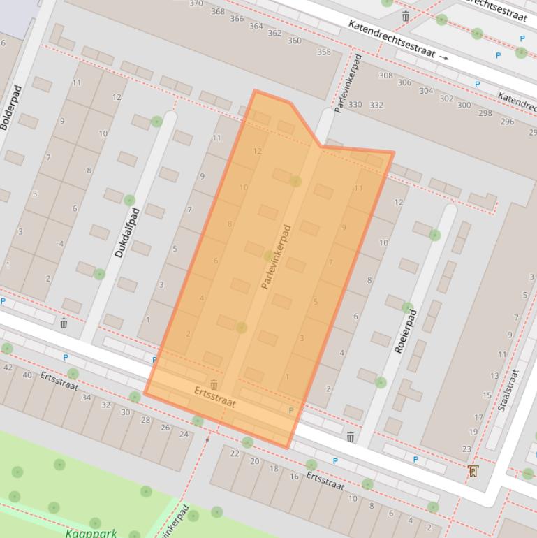Kaart van postcodegebied 3072WX.