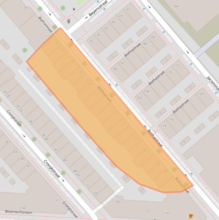 Kaart van postcodegebied 3072XE.