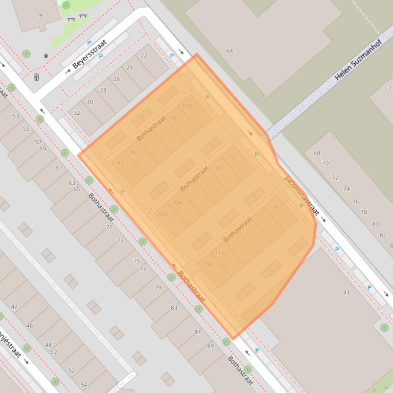 Kaart van postcodegebied 3072XJ.