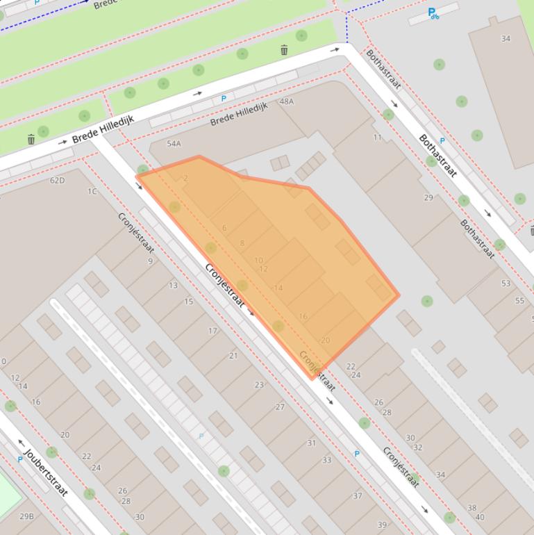 Kaart van postcodegebied 3072XN.