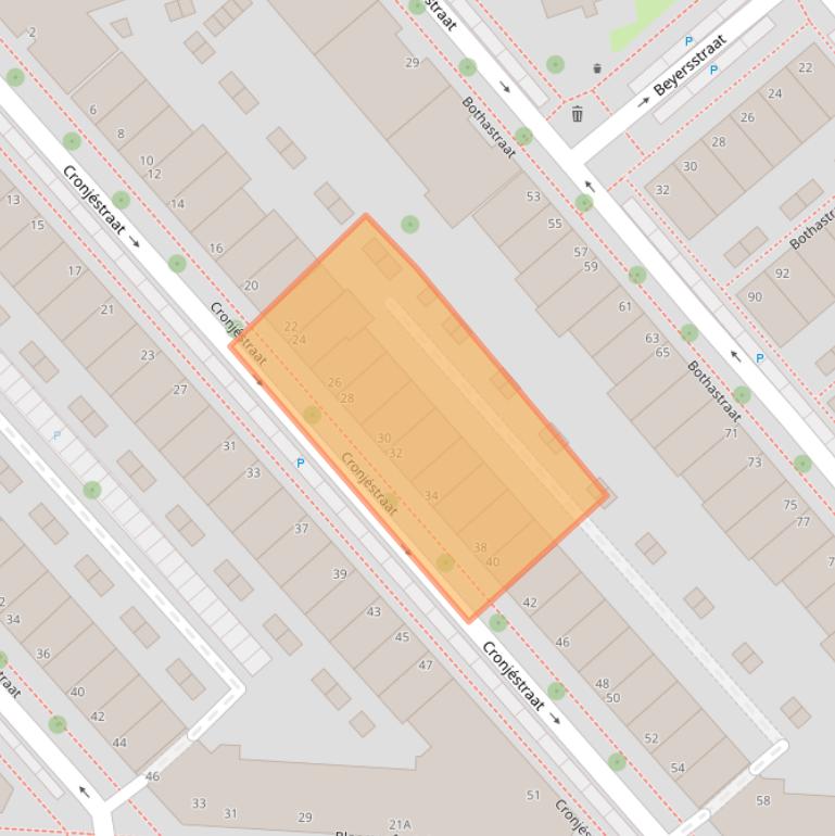 Kaart van postcodegebied 3072XP.