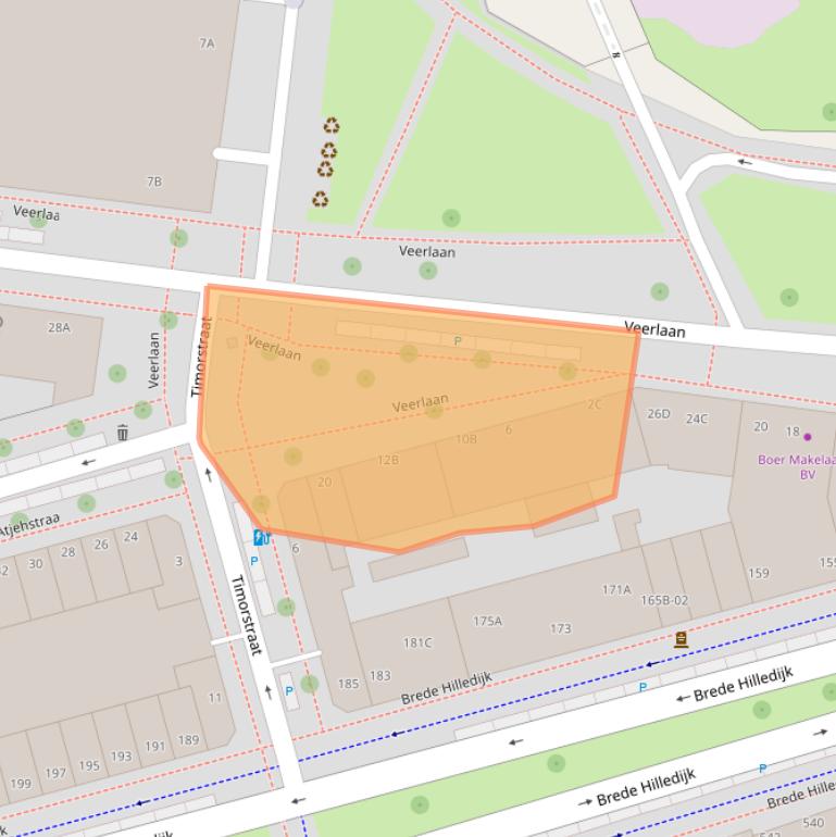 Kaart van postcodegebied 3072ZD.