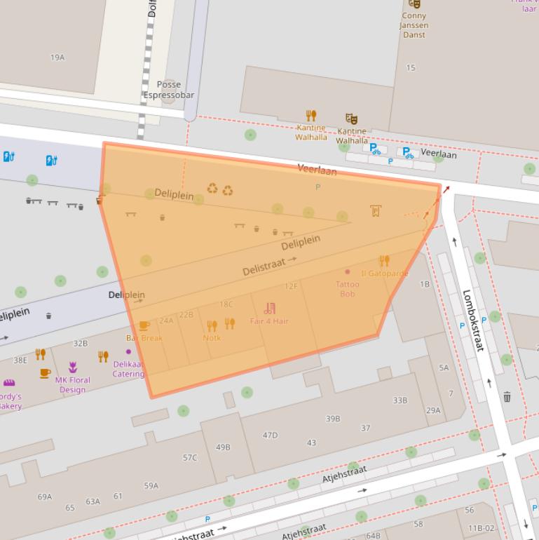 Kaart van postcodegebied 3072ZK.